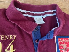 OFFICIAL ARSENAL THIERRY HENRY POLO COLLARED VINTAGE RETRO RARE LEGEND SHIRT UK