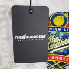 The Hundreds Drawing Lines Los Angeles White Satin Jock Baseball Jersey Sz S