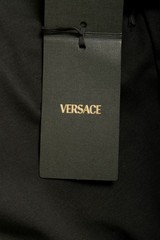 Versace Men’s Black Logo Print Crewneck Short Sleeve T-Shirt US 6XL IT 64