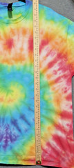 Handmade Tie Dye Rainbow Spiral Pattern Tee Shirt XL 22×28 Cotton Gildan