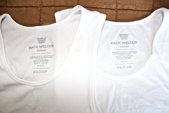 Mack Weldon 18-Hour Rib Tank Undershirt Lot 2 White Cotton Modal Men’s Medium M
