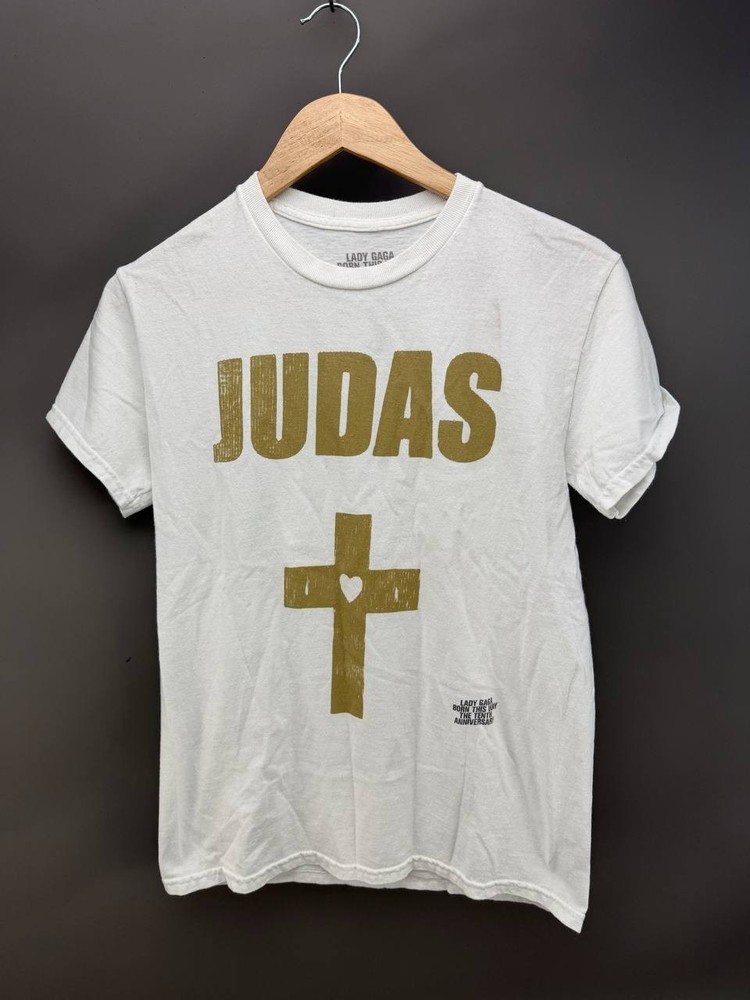 Lady Gaga “Judas” T-Shirt Born This Way 10th Anniversary White Size S