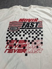 Outrank T-Shirt Men’s 2XL White Graphic Print Moving Fast NWT