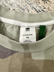 G Star Raw Denim Originals Camo Print T-Shirt Size Medium