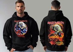 IRON MAIDEN THE NUMBER OF THE BEAST 666 BLACK HOODIE FRONT AND BACK PRINT MEN’S