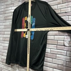 mens L tee shirt A4.com basketball logo black cool performance crew long sleeve