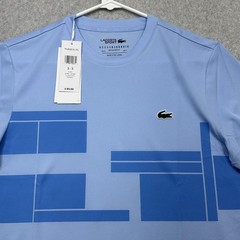 Lacoste Sport x Novak Djokovic Shirt Mens Small Blue Tennis Ultra Dry UPF 50 Tee