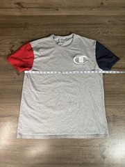 Champion Heritage Colorblock Men’s Short Sleeve Tshirt/Shirt Gray Blue Red Large