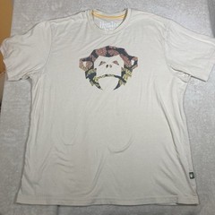 Howler Bros Mens T-Shirt Tan Monkey Face Palm Heed The Call Size XL *Light Spots
