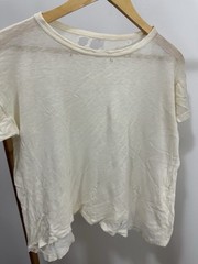 VTG 50s Zombie Super Thrashed Distressed Worn Boxy Cropped Soft Thin T-Shirt M