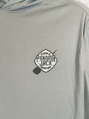 Panama Jack Mens Medium M Gray Hooded Sun Shirt Long Sleeve Graphic Surfing
