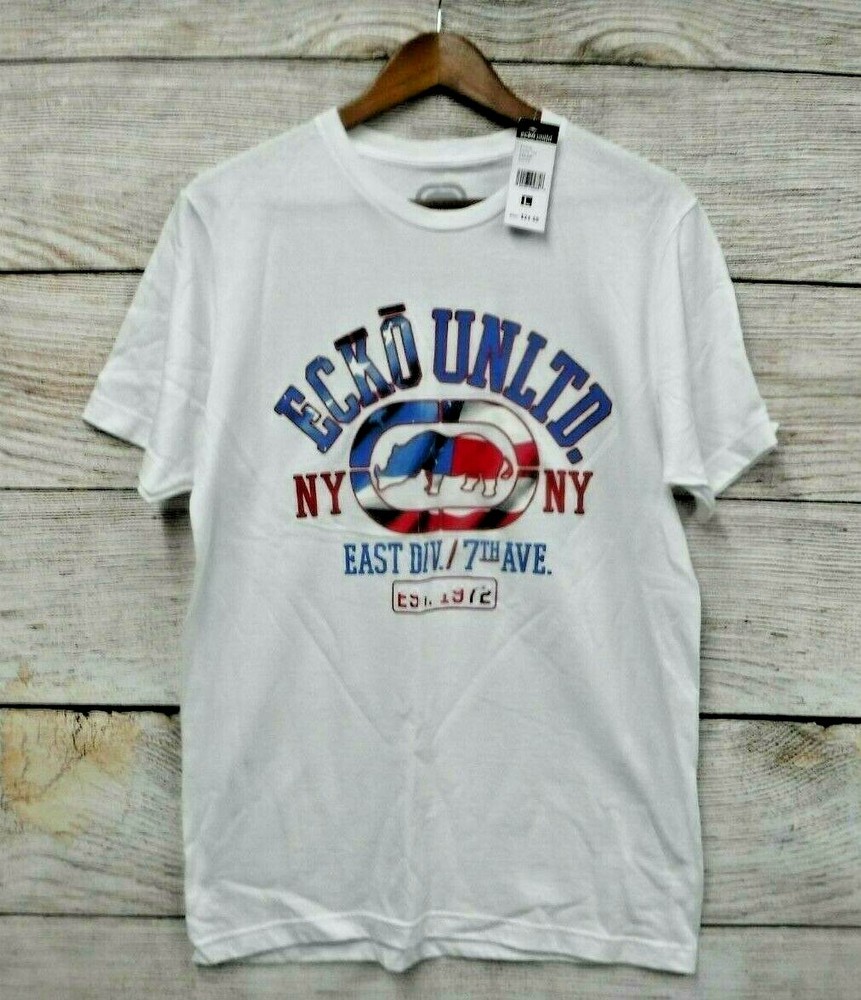 Ecko Unltd T Shirt Mens Size Large White Extra Skinny Fit (40″ Chest) Shirt New