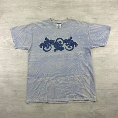 Vintage 90s Maui Hawaii Shirt Size Large Blue Lizard All Over Print