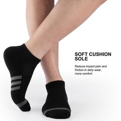 Men’s Cushion Ankle Socks 12 Pairs Athletic Running Low Cut Breathable Sock
