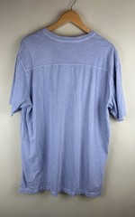 Orvis Mens Sz L Light Blue Slub Knit V-Neck Short Sleeve Tee Soft Cotton Peru