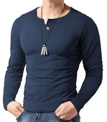 Zonbailon men’s long sleeve solid color slim fit breathable quick dry