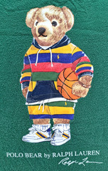 Polo Ralph Lauren T-Shirt Mens Big & Tall 2XB Green Basketball Bear Graphic RL