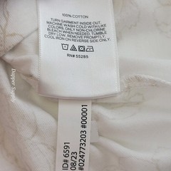 Express Men’s Relaxed Fit T Shirt White Beige Floral Print Size M Cotton