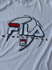 Vintage 90s Fila Basketball Jerry Stackhouse Logo Graphic T-Shirt