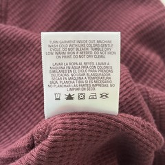 Men’s Thermal Waffle Knit Shirt XL Burgundy Crewneck Layer Banded Cuffs Workwear
