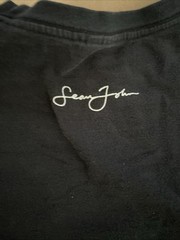 Vintage Sean John Script Logo Tshirt Mens Black P Diddy XXL 2XL Puff Daddy Diddy