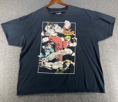 Street Fighter Graphic T-Shirt Ryu Ken Chun-Li Guile Black Mens 3XL See Pics