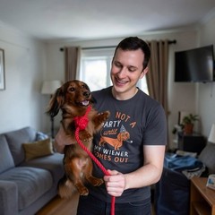 Mens Its Not A Party Until My Wiener Comes Out T Shirt Funny Dachshund Dog Adult