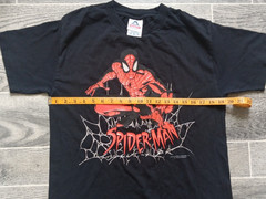 Y2K Spiderman AAA Mens Medium Black T Shirt 2002 Marvel Characters Vintage