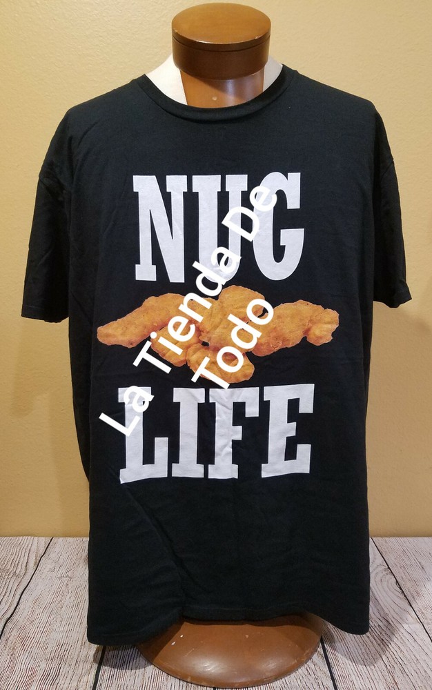 FUNNY 2XL XXL THUG NUG LIFE 6 PIECE CHICKEN MCNUGGETS DESIGN READ