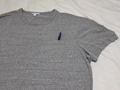 JAMES PERSE Standard Light Heather Gray Pocket Short Sleeve Tshirt 4 Made JAPAN