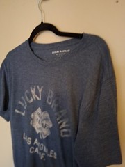 Lucky Brand Men’s L Blue Short Sleeve Crew Neck Los Angeles Graphic Logo Tee