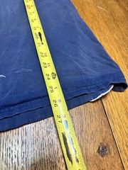 Vintage Gradient Sun Faded Blank Blue T-Shirt Men’s Size L Paint Work