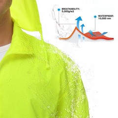 Mens Rain Jacket Cycling Running Waterproof Raincoat Hood Windbreaker Coat