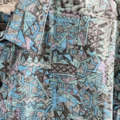 Body Objects Shirt Geometric Pattern Blue Size XL