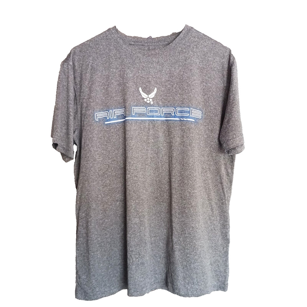Airforce Academy T Shirt Mens Med Light Weight Short Sleeve Blue and White Logo