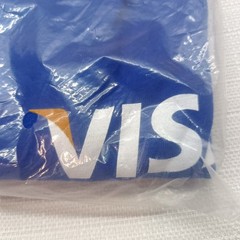 Visa Logo Blue Hanes Beefy-T Size XL (46/48) T-shirt New In Plastic