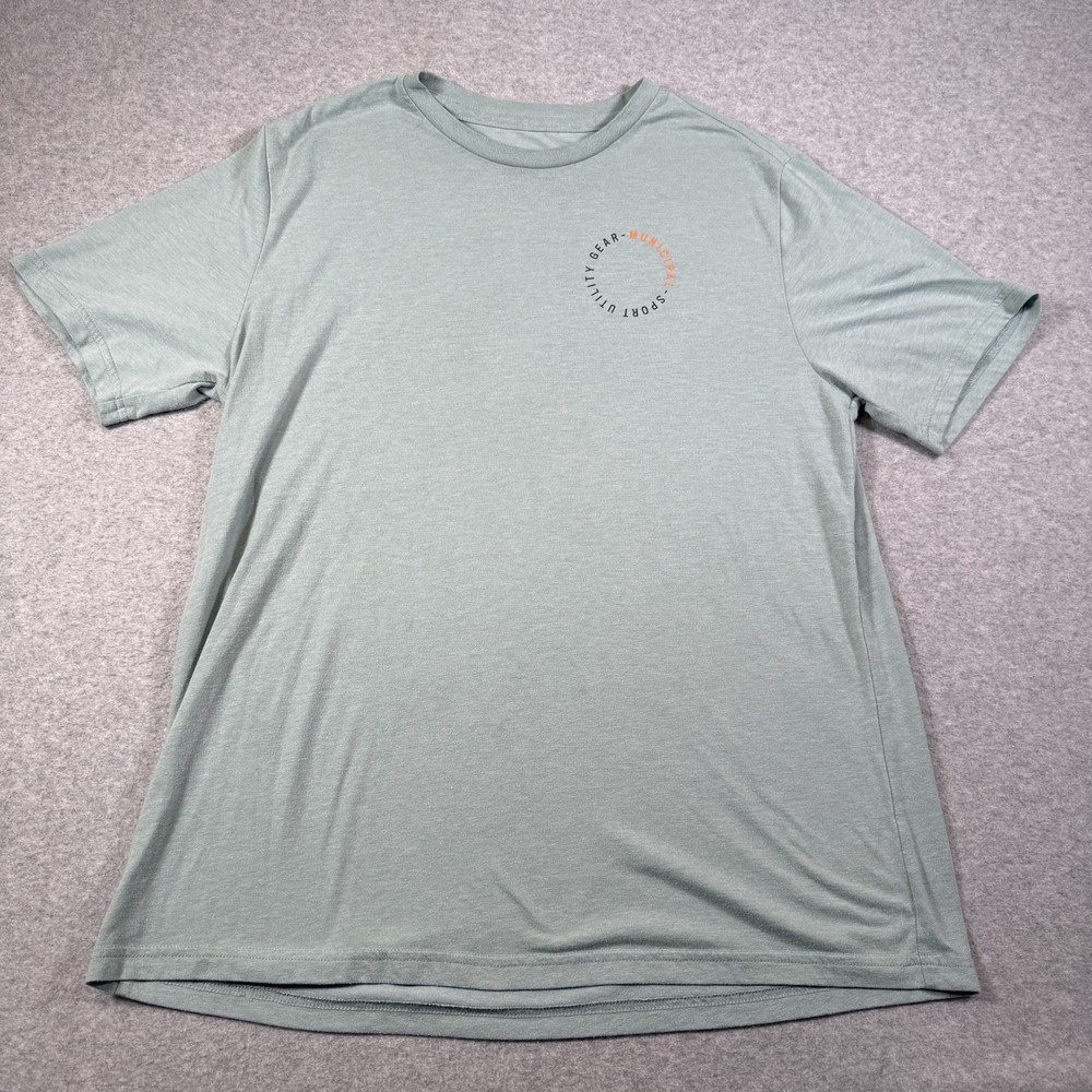 Municipal Sport Utility Gear Short Sleeve T Shirt Mens L Blue Crew Neck READ