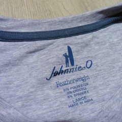 JOHNNIE-O Mens LARGE THE COURSE T SHIRT PERFORMANCE GOLF FEATHERWEIGHT SEAL