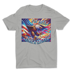 Custom T-Shirt,Fly Free,eagle Dtf Print On Next Level T-Shirt unisex Soft Cotton