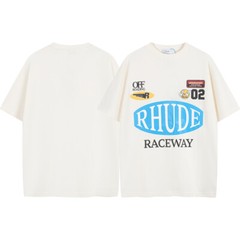 🎁🎁33Style Men Women RHUDE High Quality Cotton Short Sleeve Polo T-Shirt S-2XL