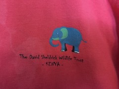 Oneway Kenya Red T-Shirt S/M David Sheldrick Wildlife Elephant Some Fading