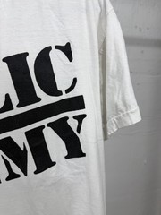 Vintage Public Enemy Shirt Large 1980s White