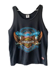 Vintage 90’s Harley Davidson Sleveless Tank Eagle Freedom Highway USA Tag (L)