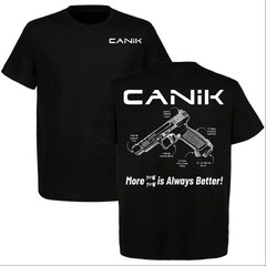CANIK Firearm Diagram T-Shirt – Tactical Graphic Tee with CANIK Text Front & Det
