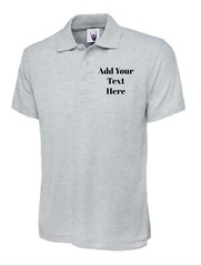 UNEEK Polo Shirt Custom Embroidered | Personalised Name Text | Unisex | Gift UK