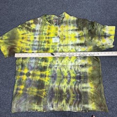 Jordan T-Shirt Mens XL Yellow Olive Tie Dye Flight Jumpman Logo CUSTOM OOAK