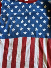 Vintage American Flag Cotton Longsleeve Tee L 70s