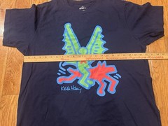 Keith Haring Uniqlo SPRZ NY T-Shirt Mens XL Navy Blue Graphic Art Pop Streetwear