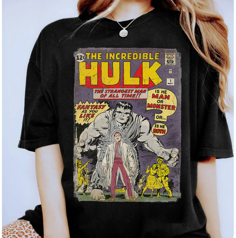 The Incredible Hulk Classic Retro Comic Unisex T-shirt Kid Shirt Hoodie 200054