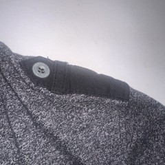 PROJEK RAW Mens M Urban Tactical Style Henley Shirt Heather Gray Zip Utility Y2K